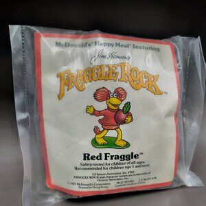 Fraggle Rock Red 1980s Pvc Figure w/ Radish McDonalds Happy Meal U-3 Toy 2.5"